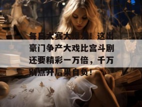 每日大赛大爆发！这出豪门争产大戏比宫斗剧还要精彩一万倍，千万别点开后果自负！