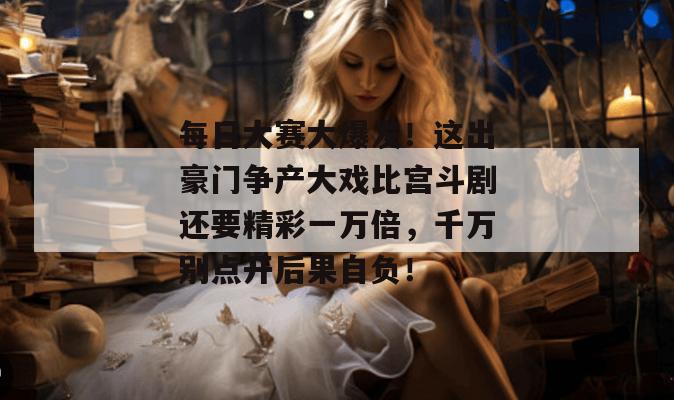 每日大赛大爆发！这出豪门争产大戏比宫斗剧还要精彩一万倍，千万别点开后果自负！  第1张