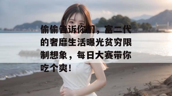 偷偷告诉你们，富二代的奢靡生活曝光贫穷限制想象，每日大赛带你吃个爽！  第1张